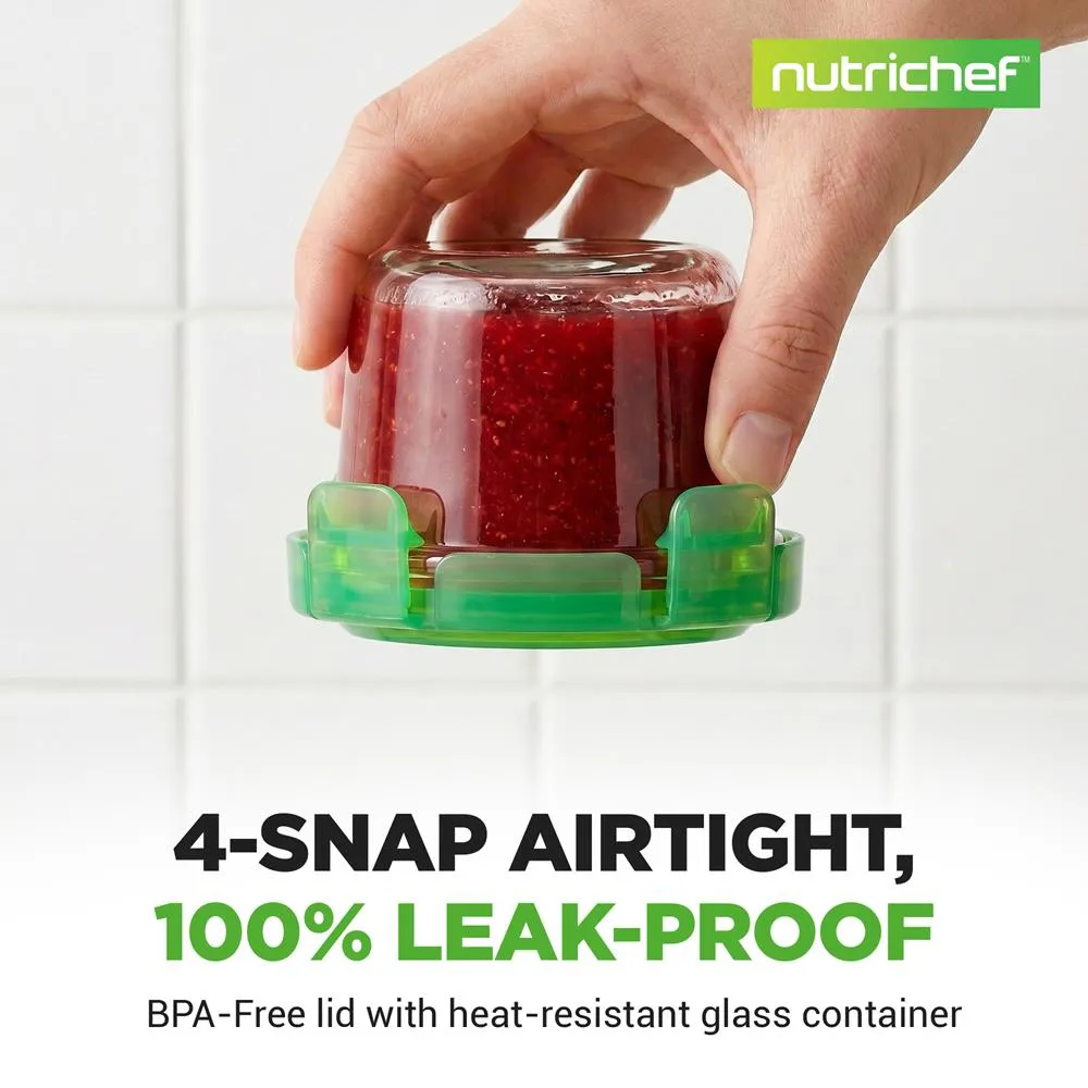 Nutrichef boîtes verre rondes 12x132 ml hermétiques