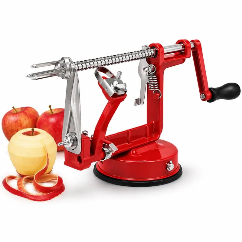 Kitchencook épluche-pomme 3 en 1 manuel métal spirale