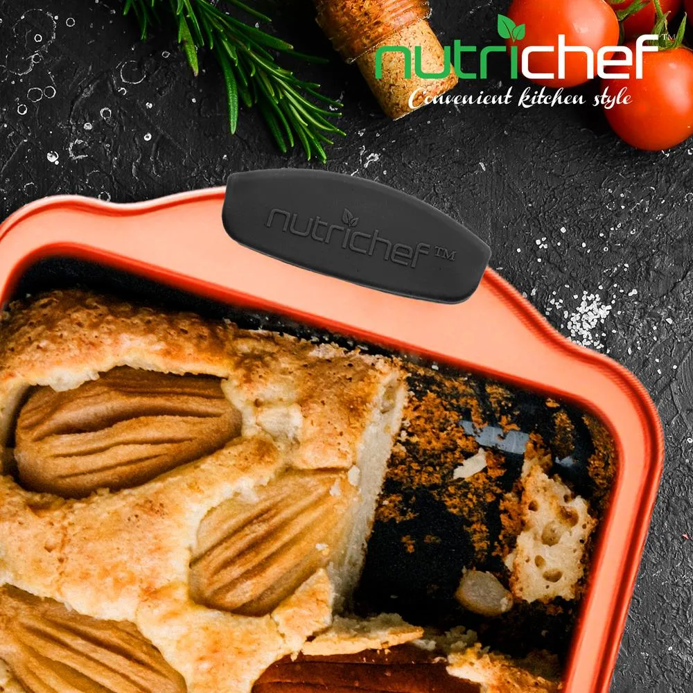 Nutrichef Protège-manches silicone noir lot de 6