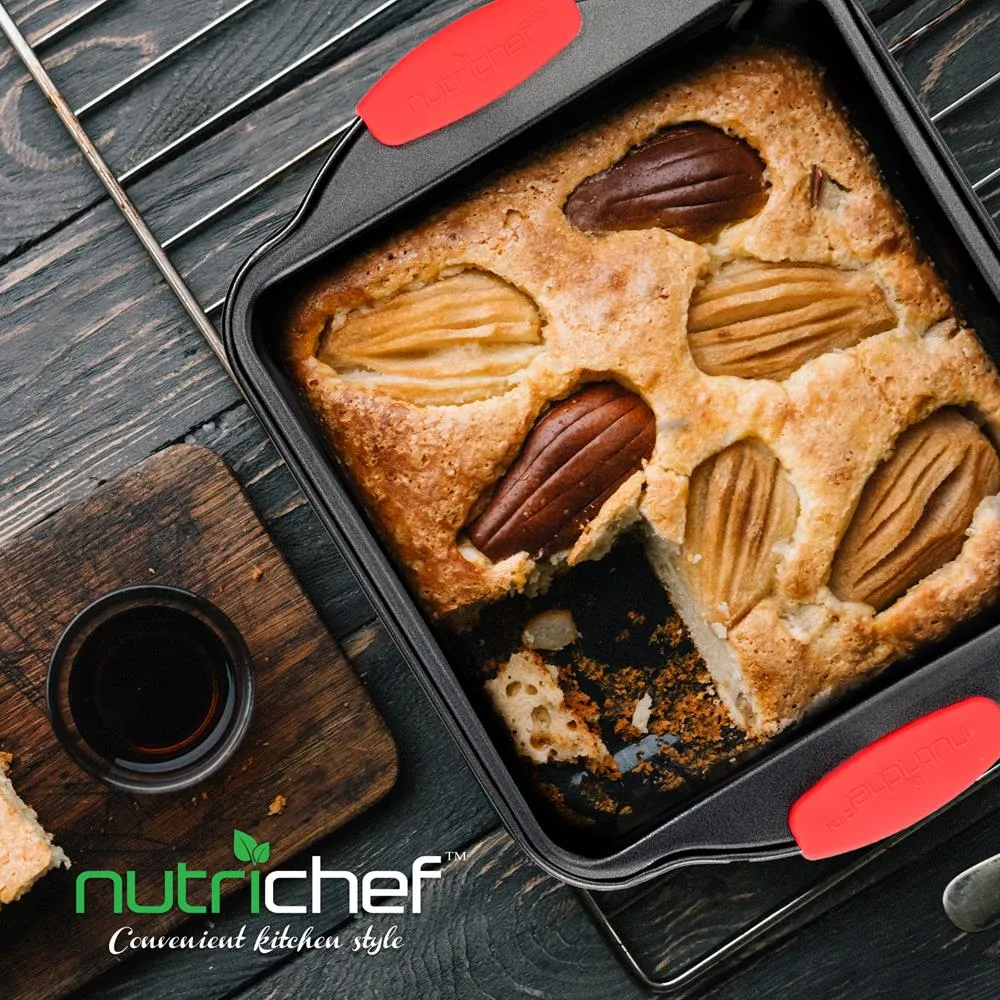 Nutrichef plat carré four noir 27 cm antiadhésif