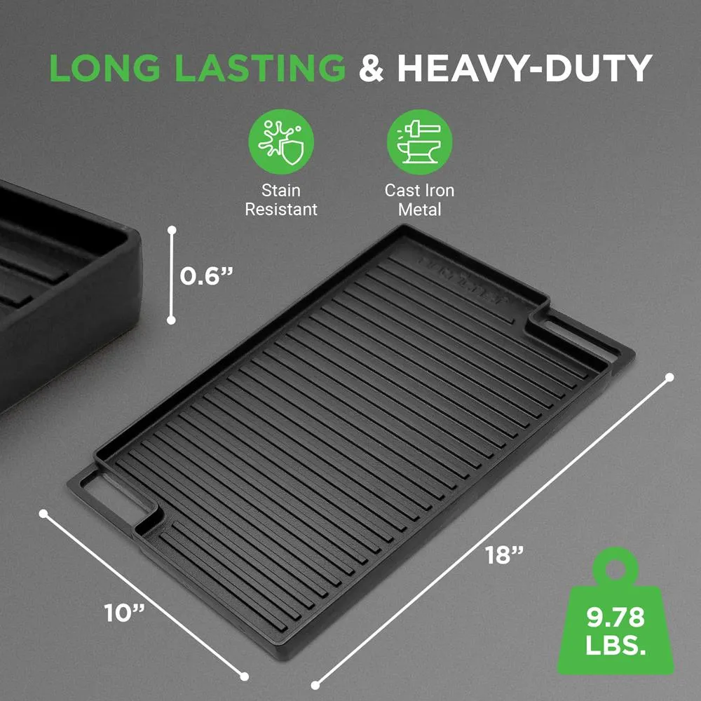 Nutrichef Grill Fonte Réversible Plancha 45 cm Double Face