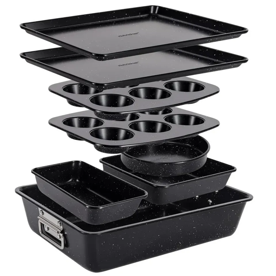 Nutrichef set pâtisserie 8 pièces marbre noir empilable