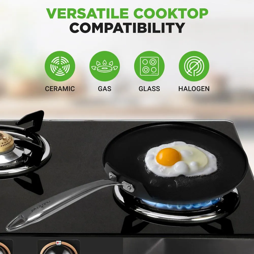 Nutrichef poêle à crêpes 30 cm antiadhésive crêpière