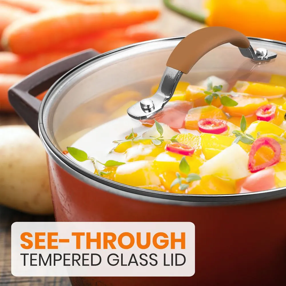 Nutrichef couvercle verre 16 cm pour casserole 1,5 QT