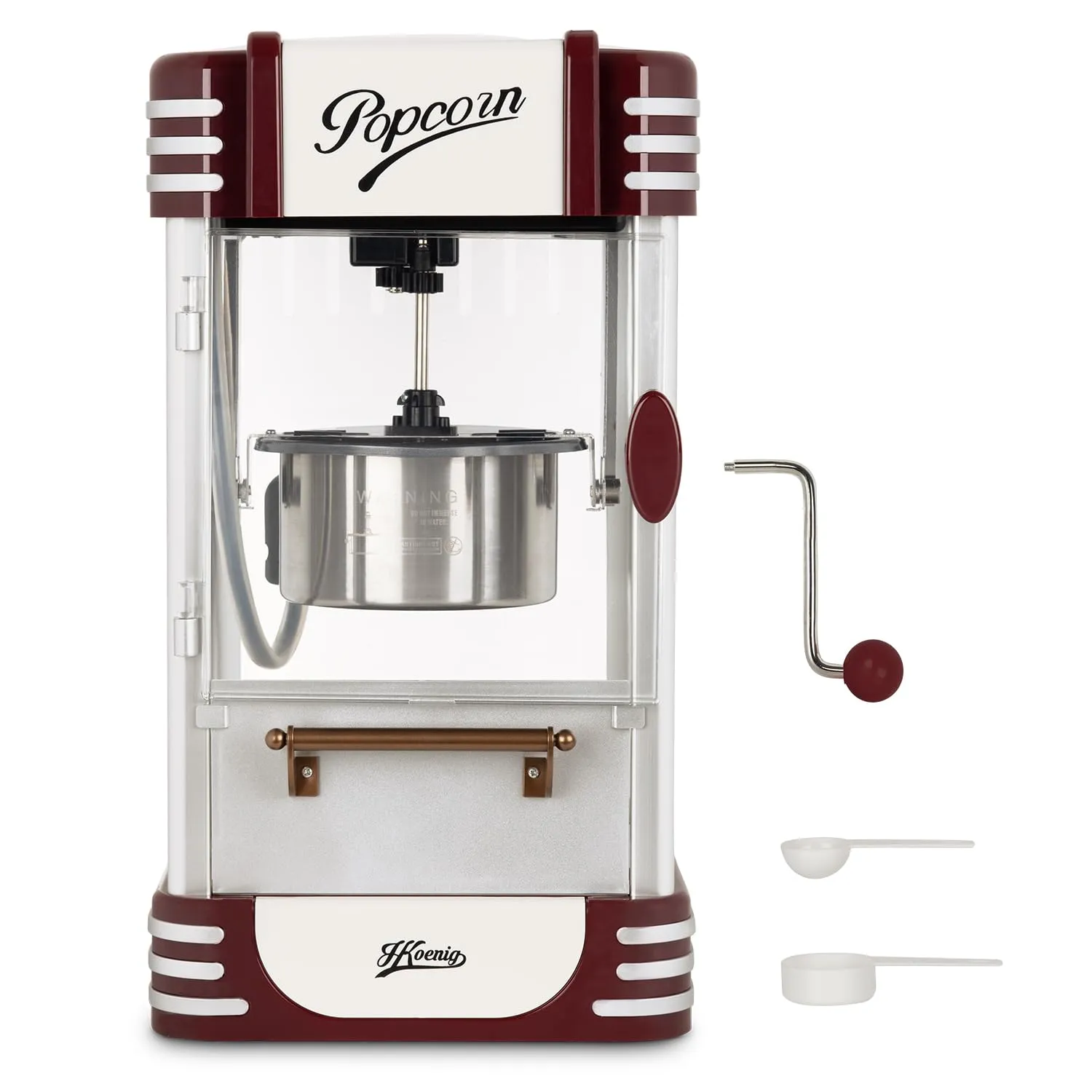 H.Koenig POP330 machine à pop-corn rétro 50 g