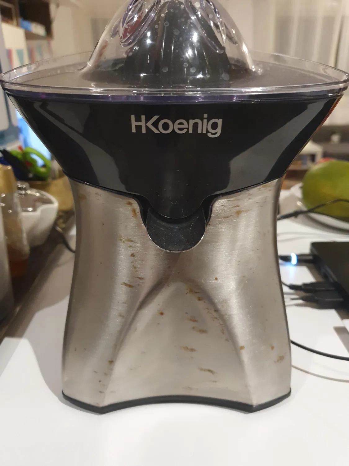 H.Koenig AGR60 presse-agrumes électrique inox 2 cônes