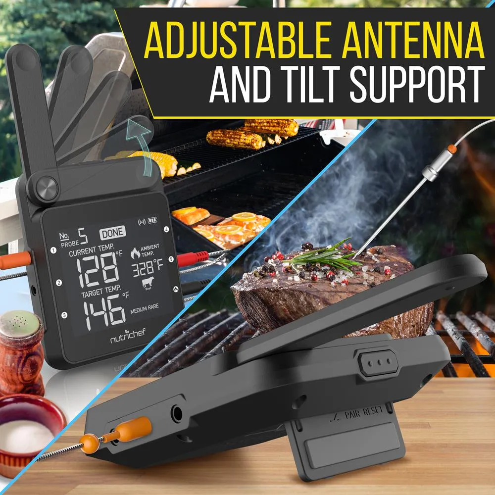 Nutrichef thermomètre barbecue WiFi 2 sondes inox
