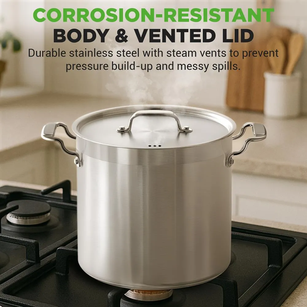 Nutrichef NCSPT24Q faitout inox 24 QT induction