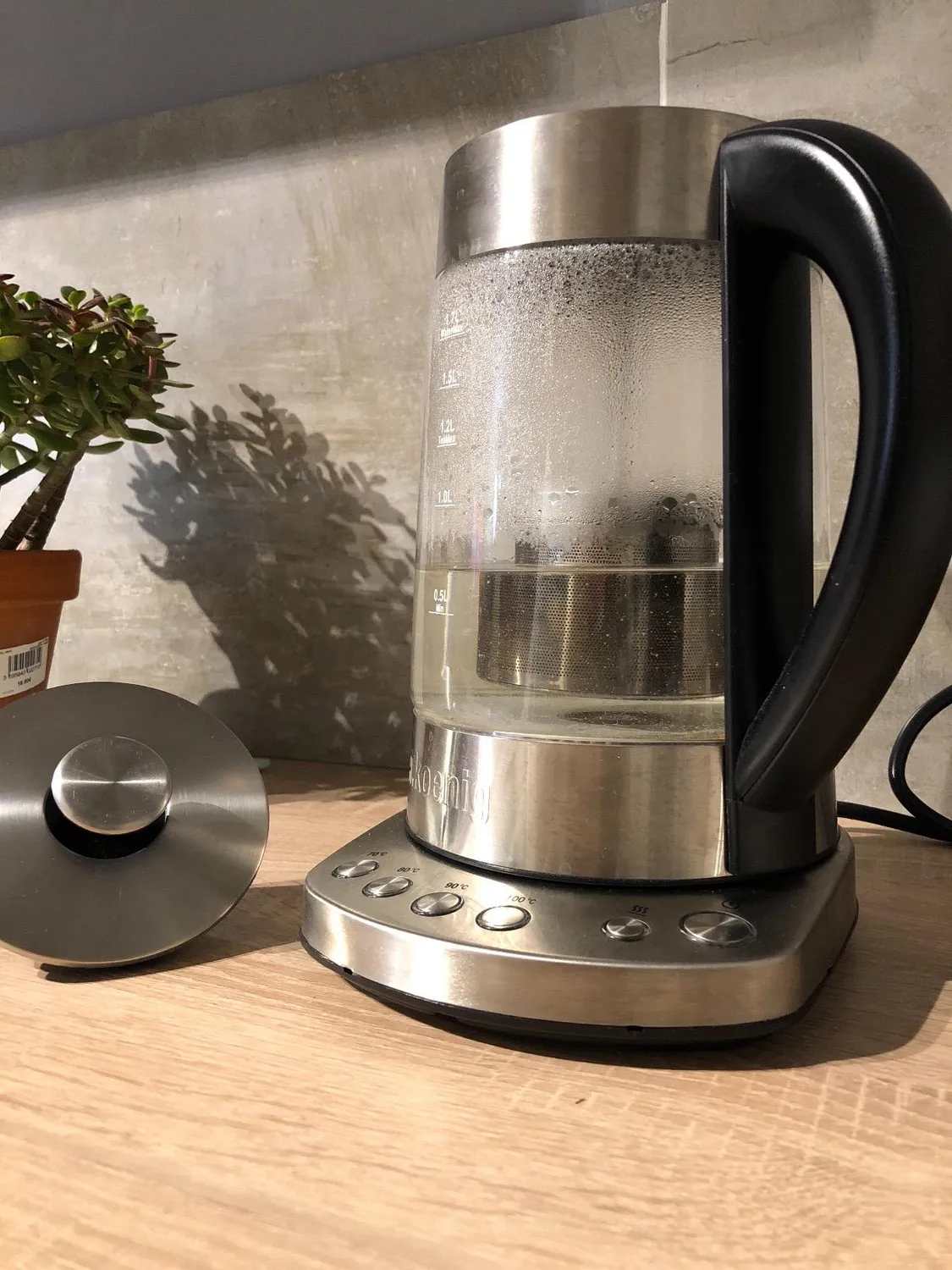 H.Koenig TI700 théière bouilloire verre 1,7 L thermostat