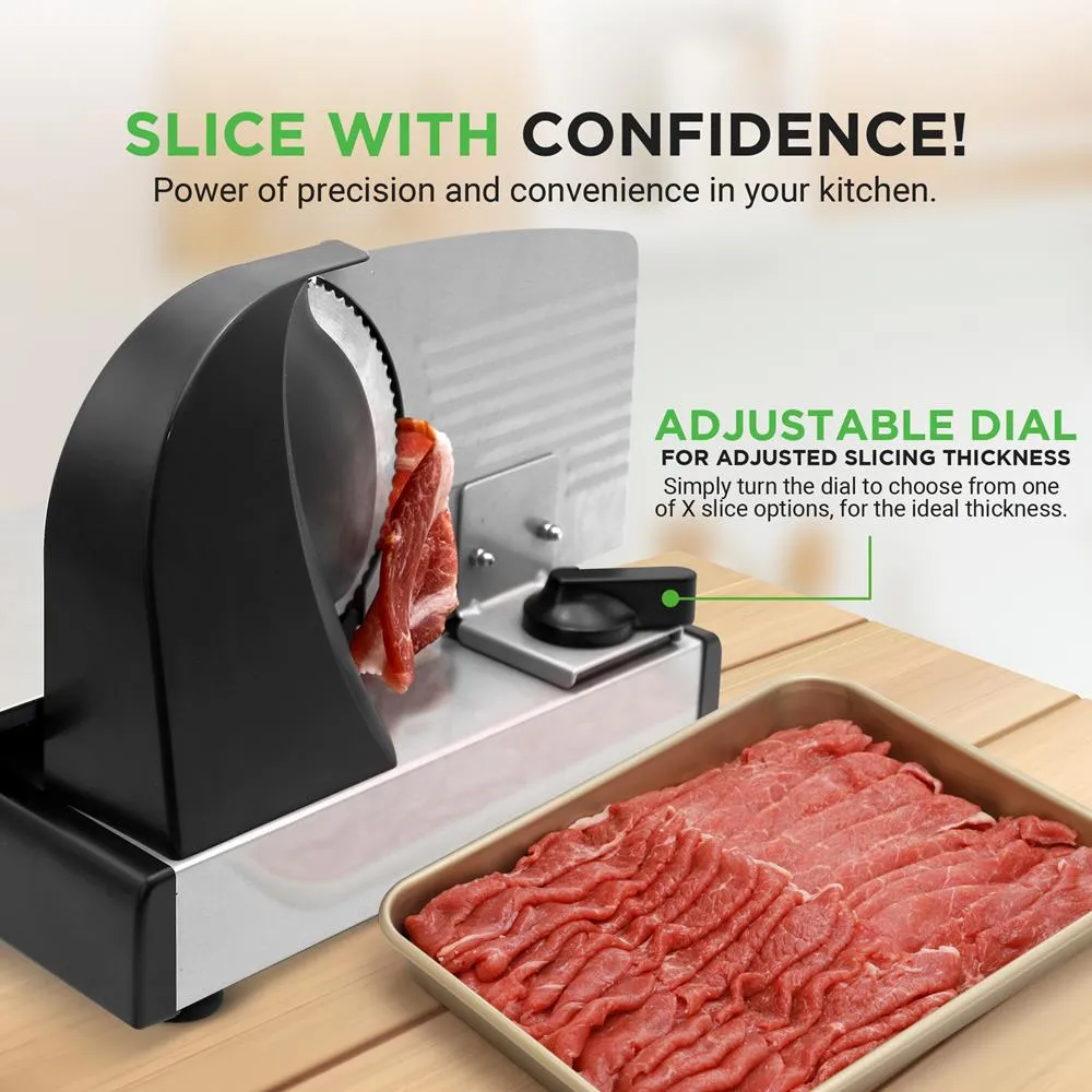 Nutrichef trancheuse électrique 200 W lame inox 19 cm