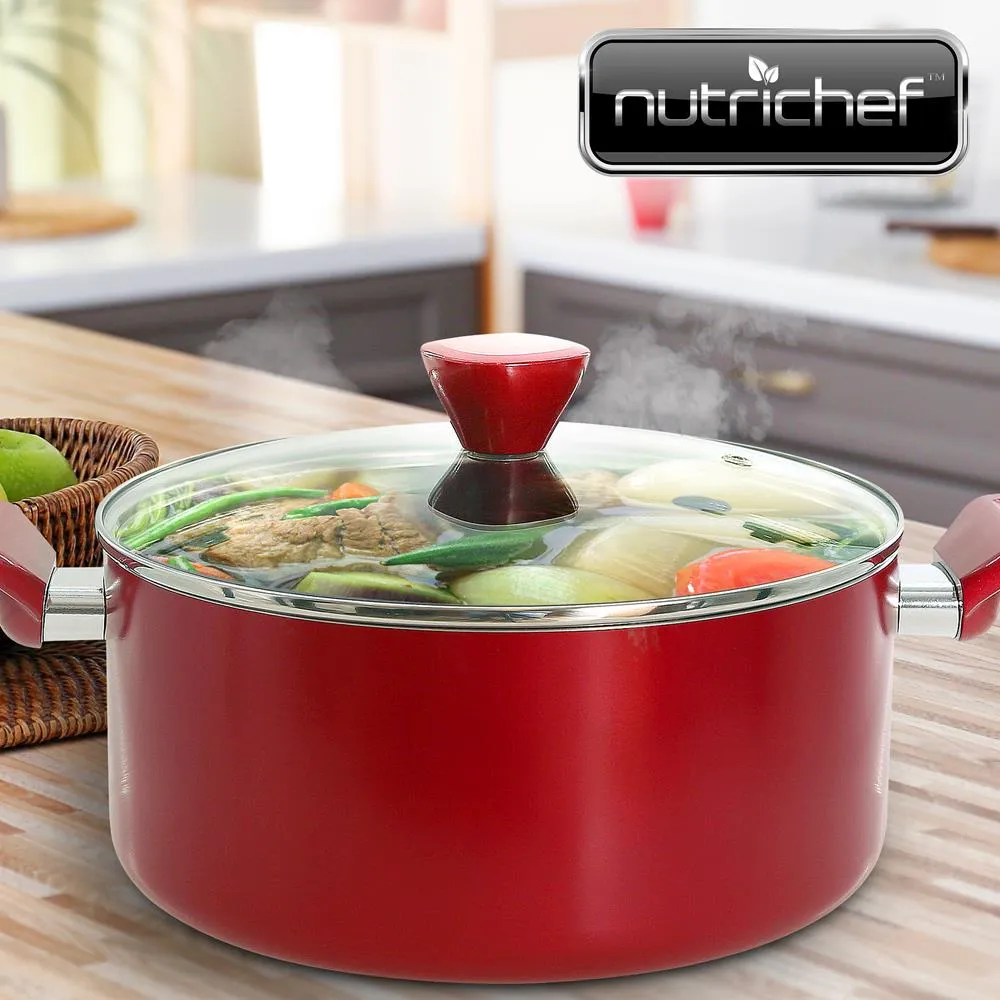 Nutrichef Faitout Antiadhésif 5 Qt avec Couvercle