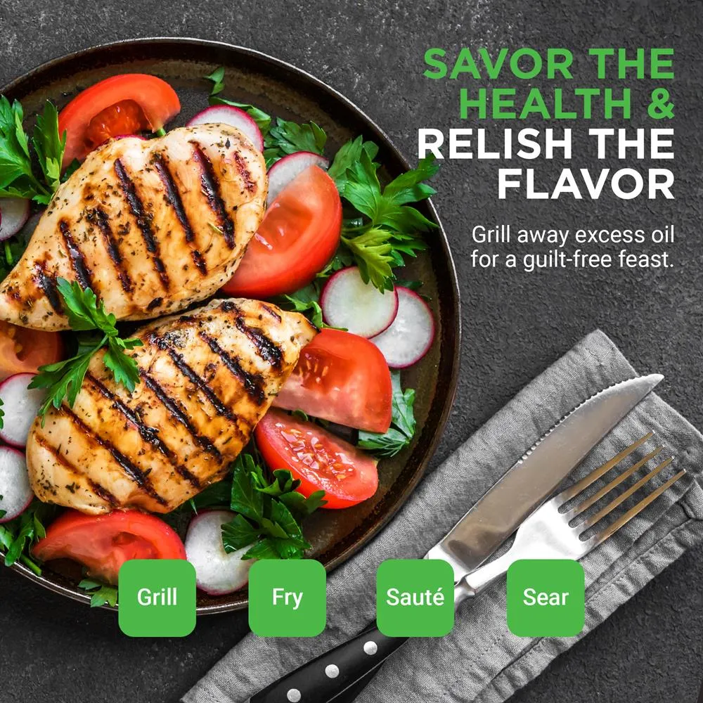 Nutrichef Grill Fonte Réversible Plancha 45 cm Double Face