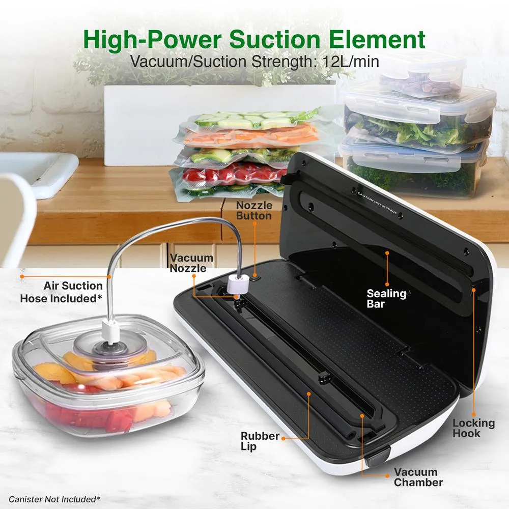 Nutrichef Machine Sous Vide Noire LED Tactile Sec Humide