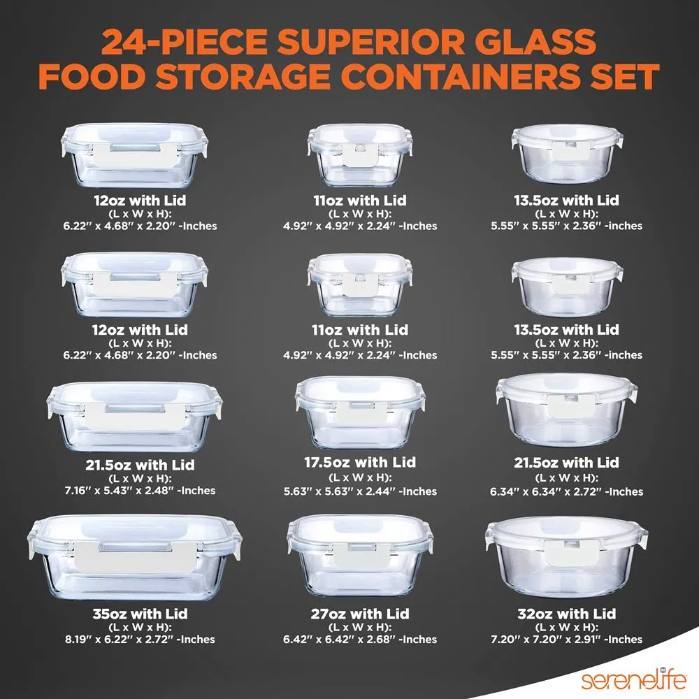 Nutrichef set 12 boîtes verre borosilicate hermétiques