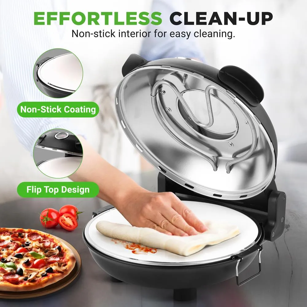 Nutrichef Electric Pizza Oven 12" four à pizza pierre