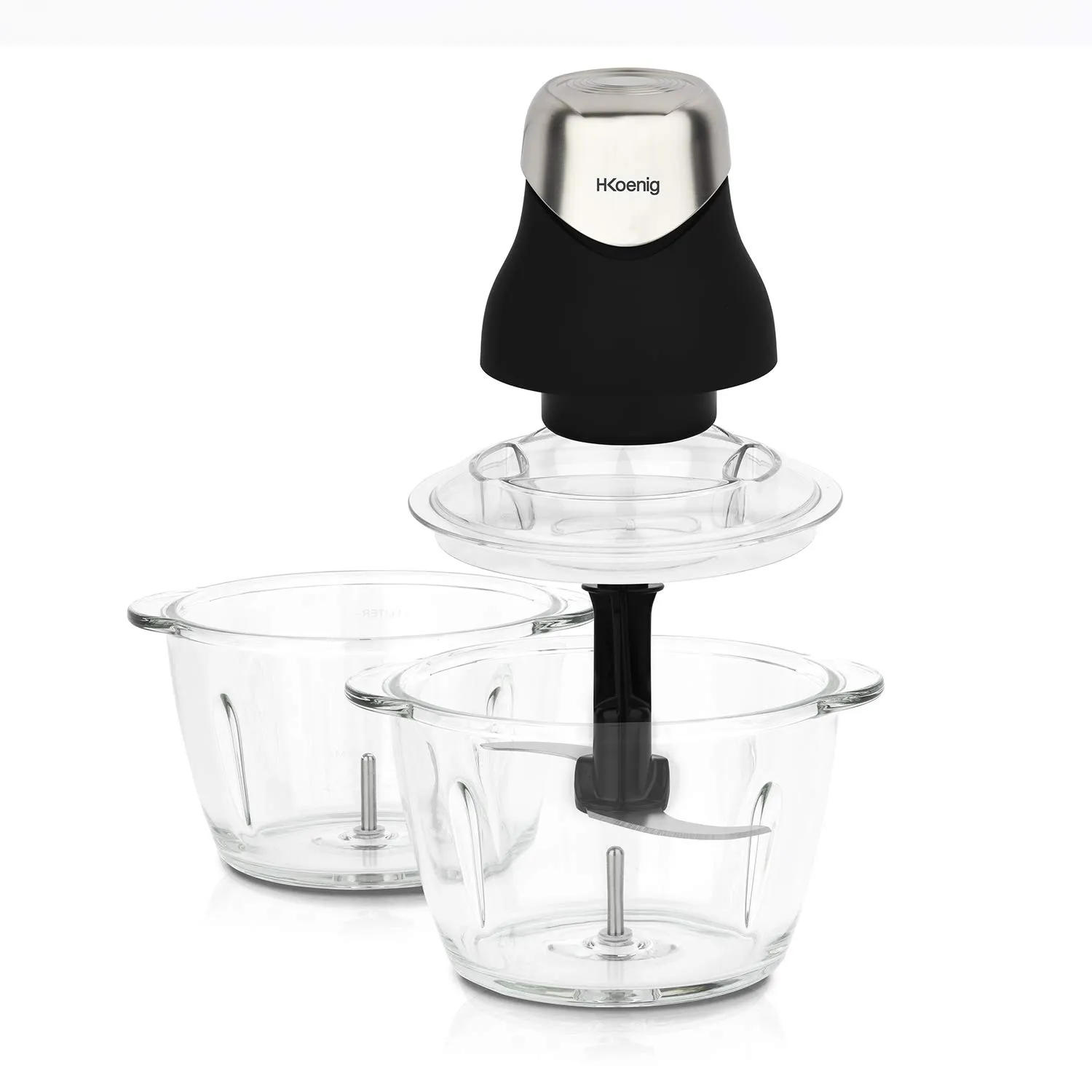 H.Koenig Leo9 mini hachoir 2 bols verre 1L 320W