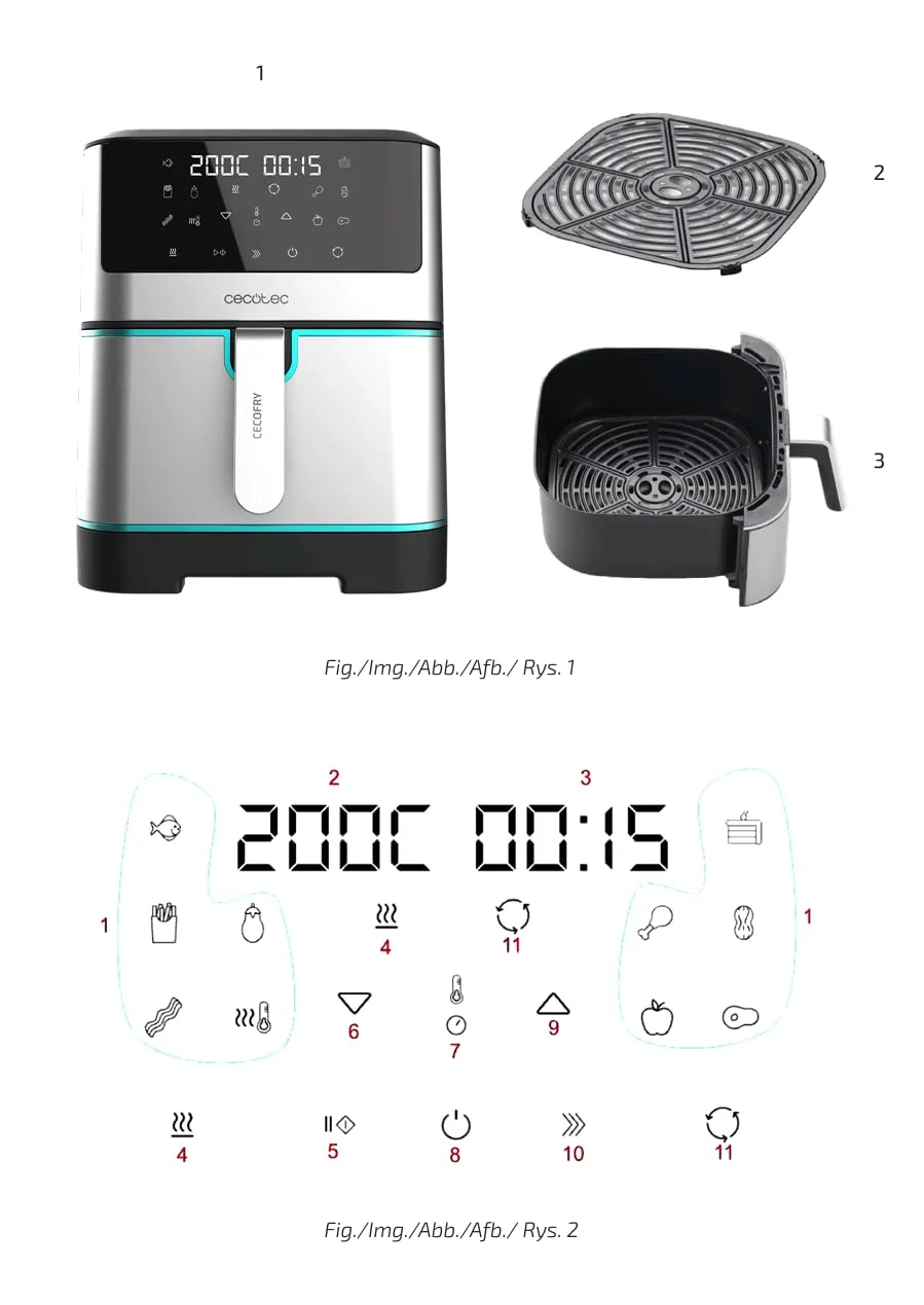 Cecotec Cecofry Supreme 8000 Friteuse Sans Huile 8 L Tactile