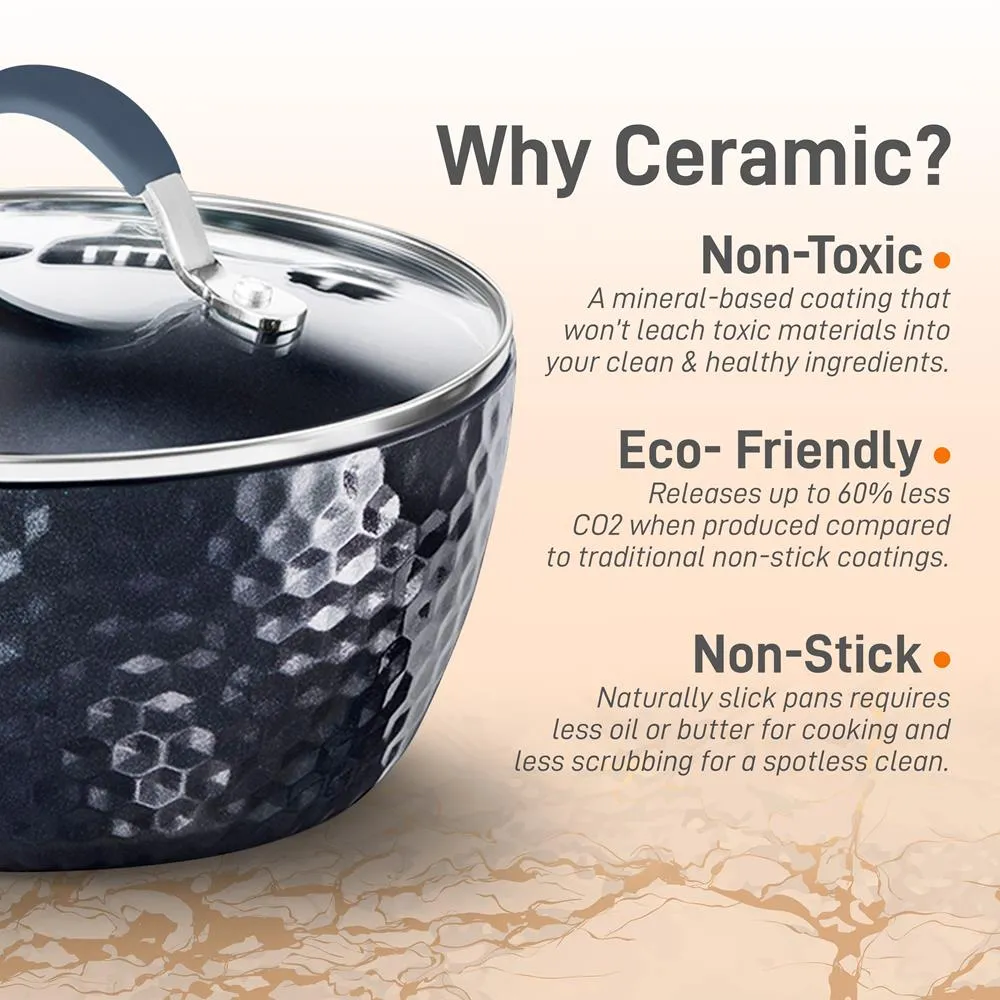 Nutrichef Faitout Antiadhésif 3,4 L avec Couvercle