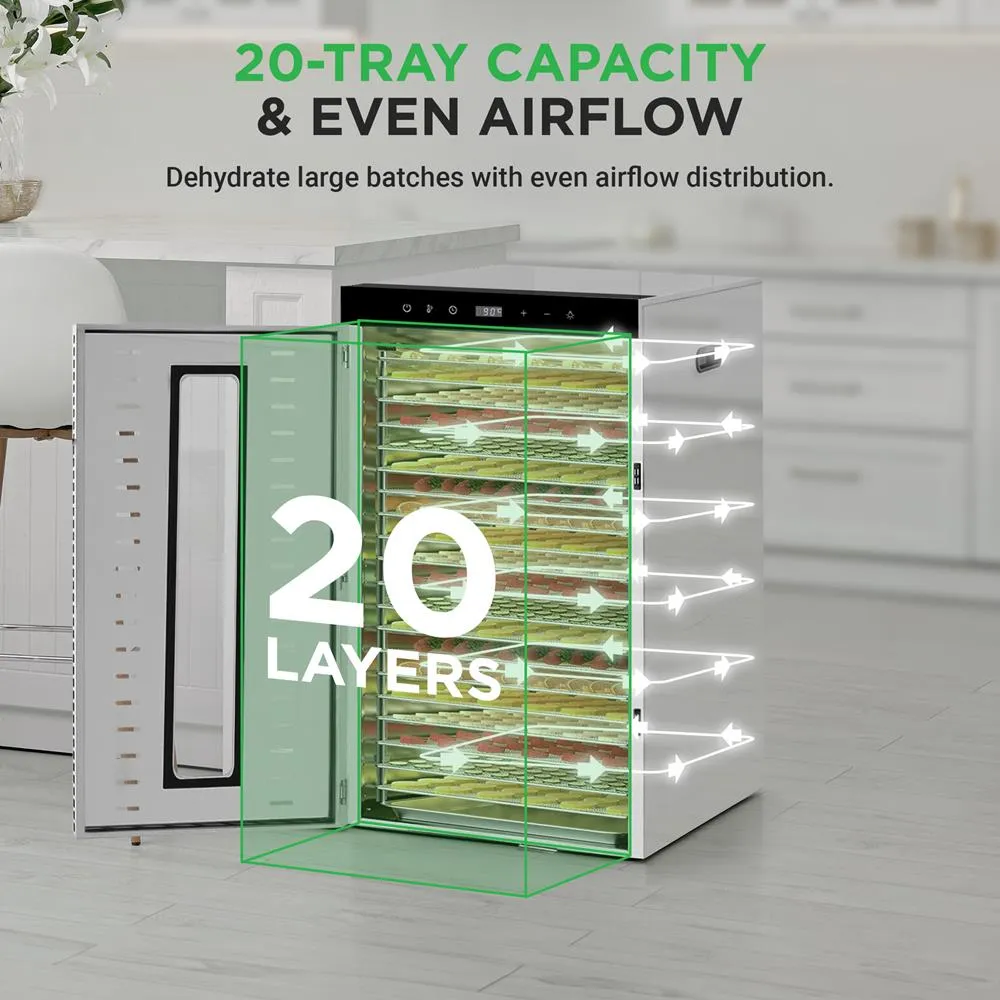 Nutrichef NCFD2SHELF déshydrateur 20 plateaux inox