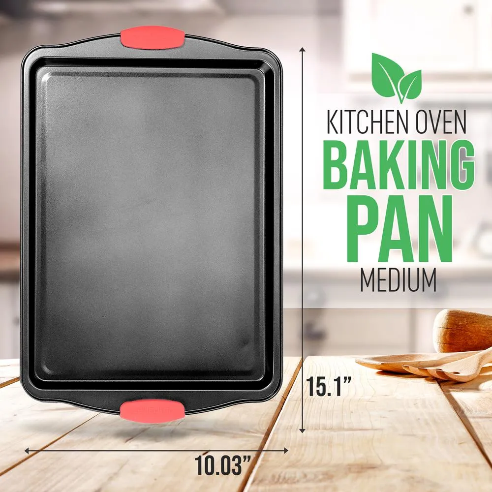 Nutrichef Plaque à cookies moyenne antiadhésive grise 39 cm