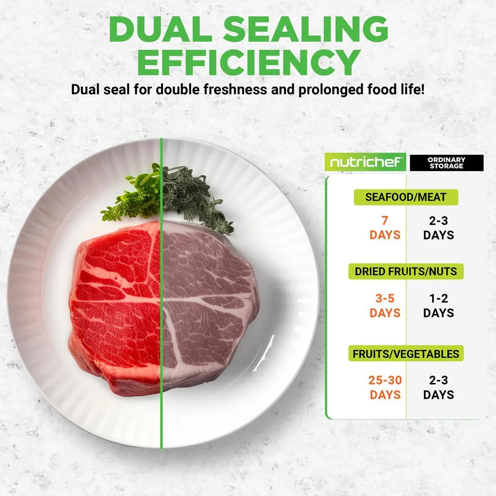 Nutrichef machine sous vide double soudure cutter intégré