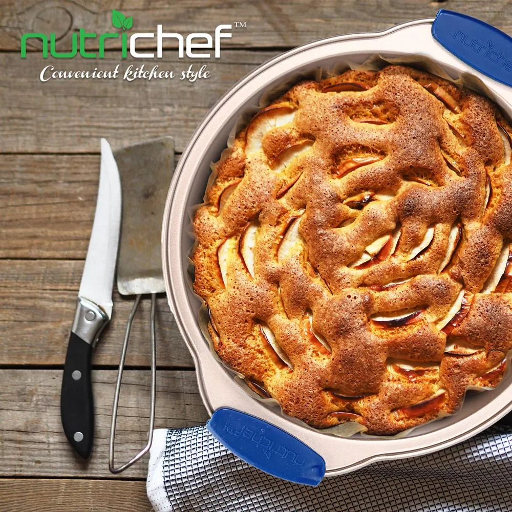 Nutrichef moule rond antiadhésif doré 28 cm