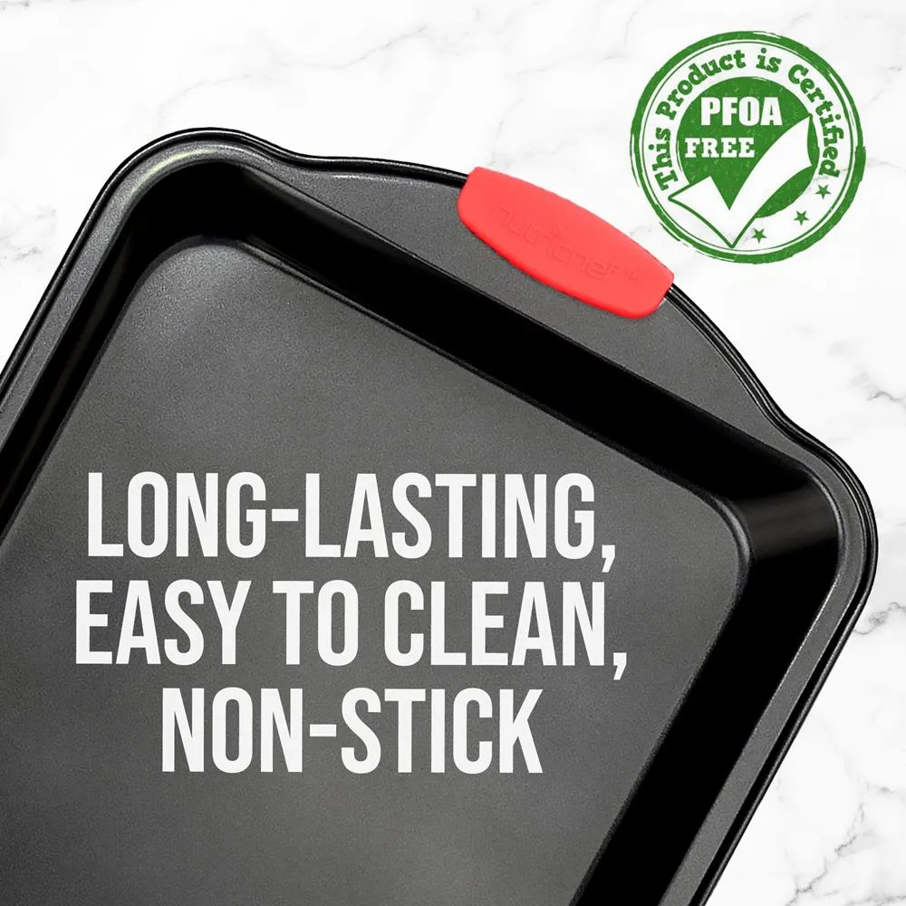 Nutrichef plaque cuisson antiadhésive noire poignées silicone