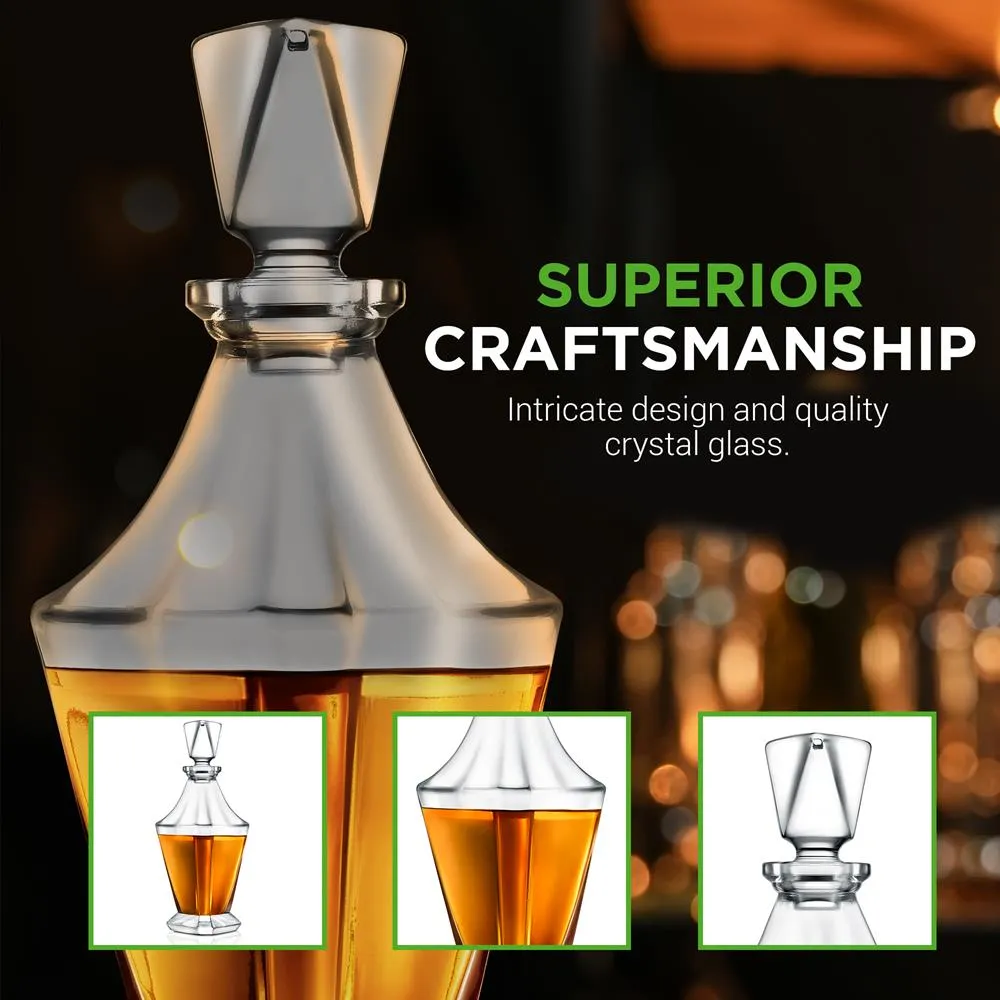 Nutrichef carafe à whisky cristal 850 ml classique