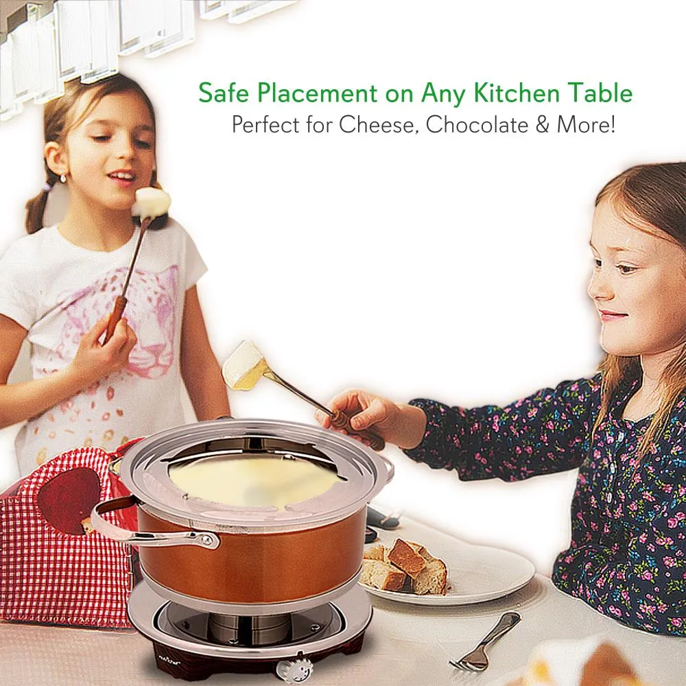 Nutrichef appareil à fondue électrique inox 1000W