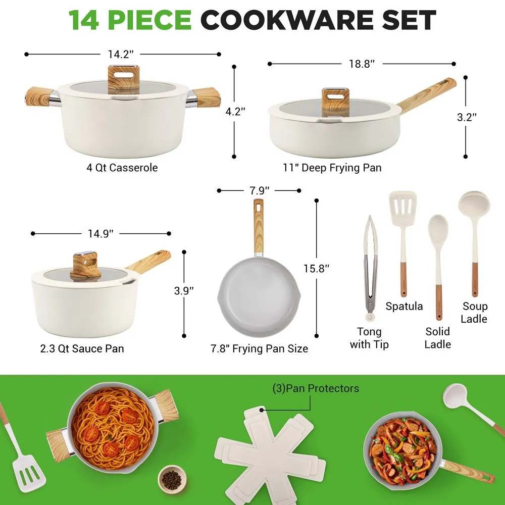 Nutrichef Batterie Cuisine Céramique Marbre Induction