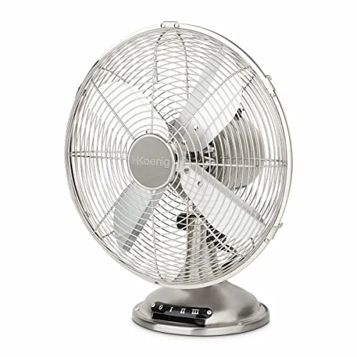 H.Koenig JOE48 ventilateur de table métal silencieux 30 cm