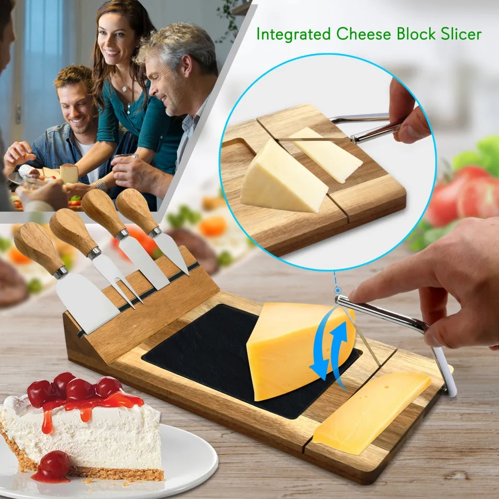 Nutrichef plateau fromage bambou ardoise 32 cm