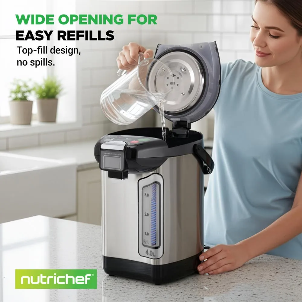 Nutrichef distributeur eau chaude 4 L inox