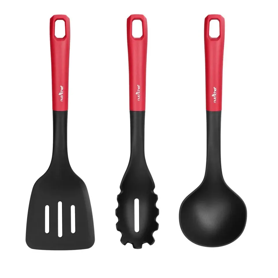 Nutrichef NCCW11RDL set 3 ustensiles cuisine silicone
