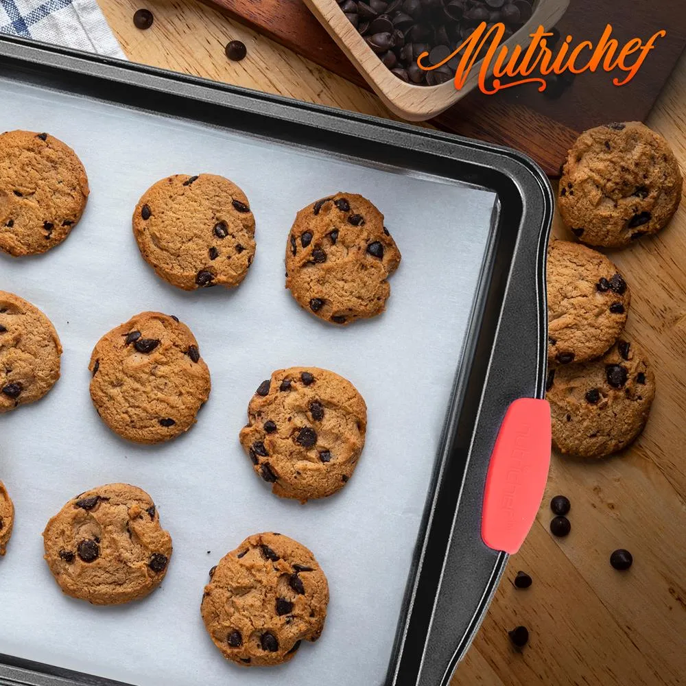 Nutrichef Plaque à cookies moyenne antiadhésive grise 39 cm