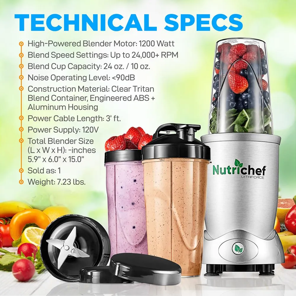 Nutrichef NCBL12 blender 1200W 3 gobelets puissant