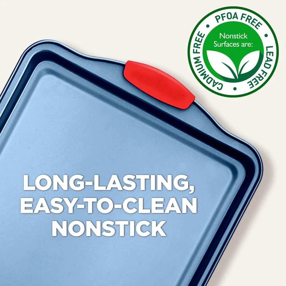 Nutrichef Lot 3 Plaques Four Cookies Bleu Acier