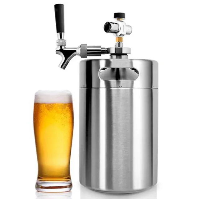 Nutrichef PKBRTP299 mini fût bière 3,8 L inox avec CO2