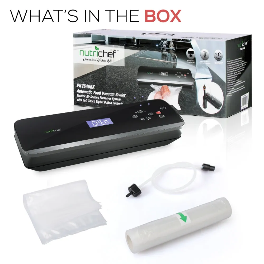 Nutrichef PKVS40BK Soudeuse Sous Vide 120 W Rouleau