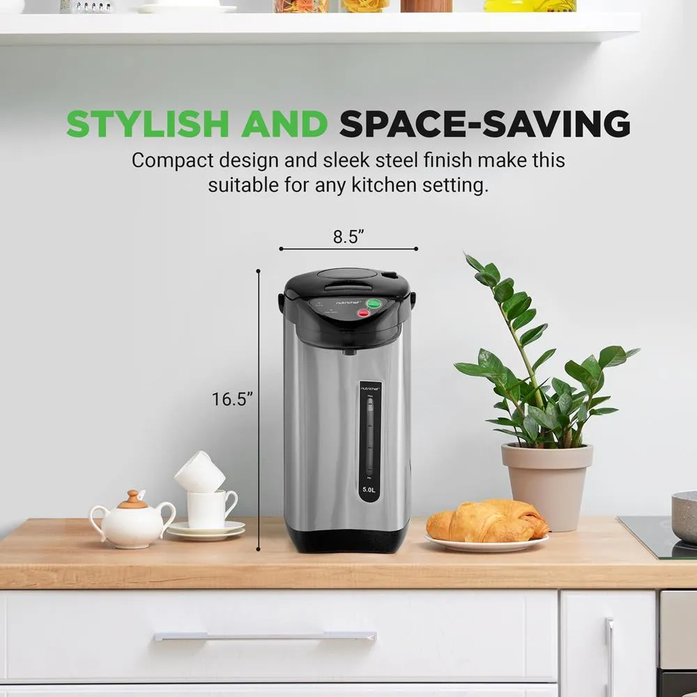 Nutrichef bouilloire électrique 5 L inox maintien chaud
