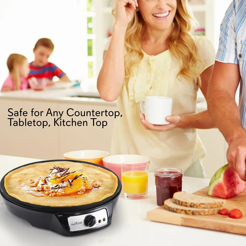 Nutrichef crêpière électrique 30 cm 1200 W antiadhésive