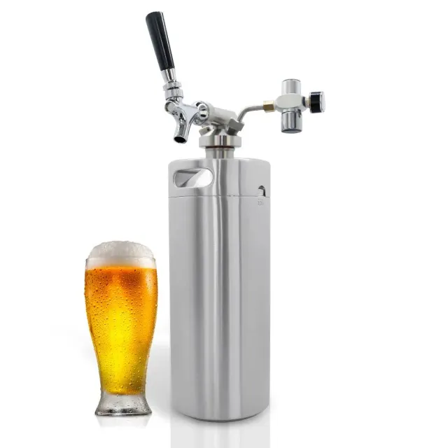 Nutrichef PKBRTP100 mini fût à bière 128 oz inox CO2