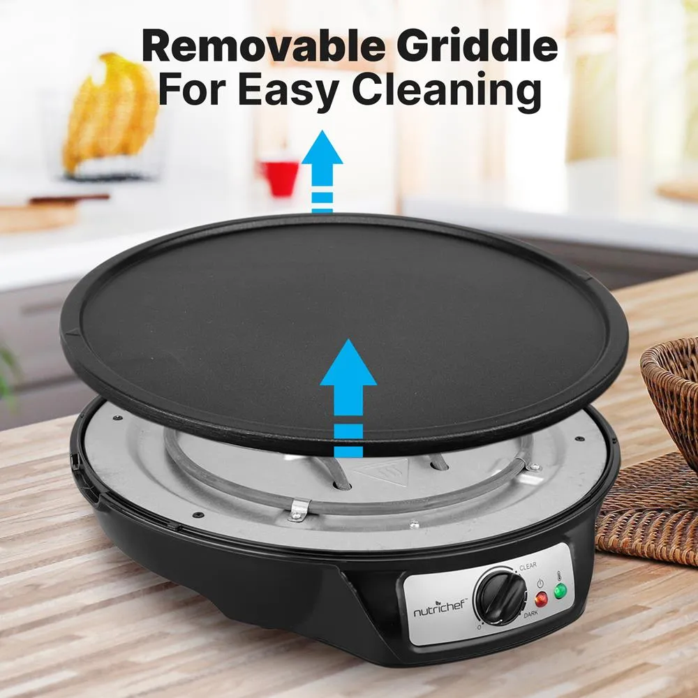 Nutrichef crêpière électrique 30 cm 1200 W antiadhésive