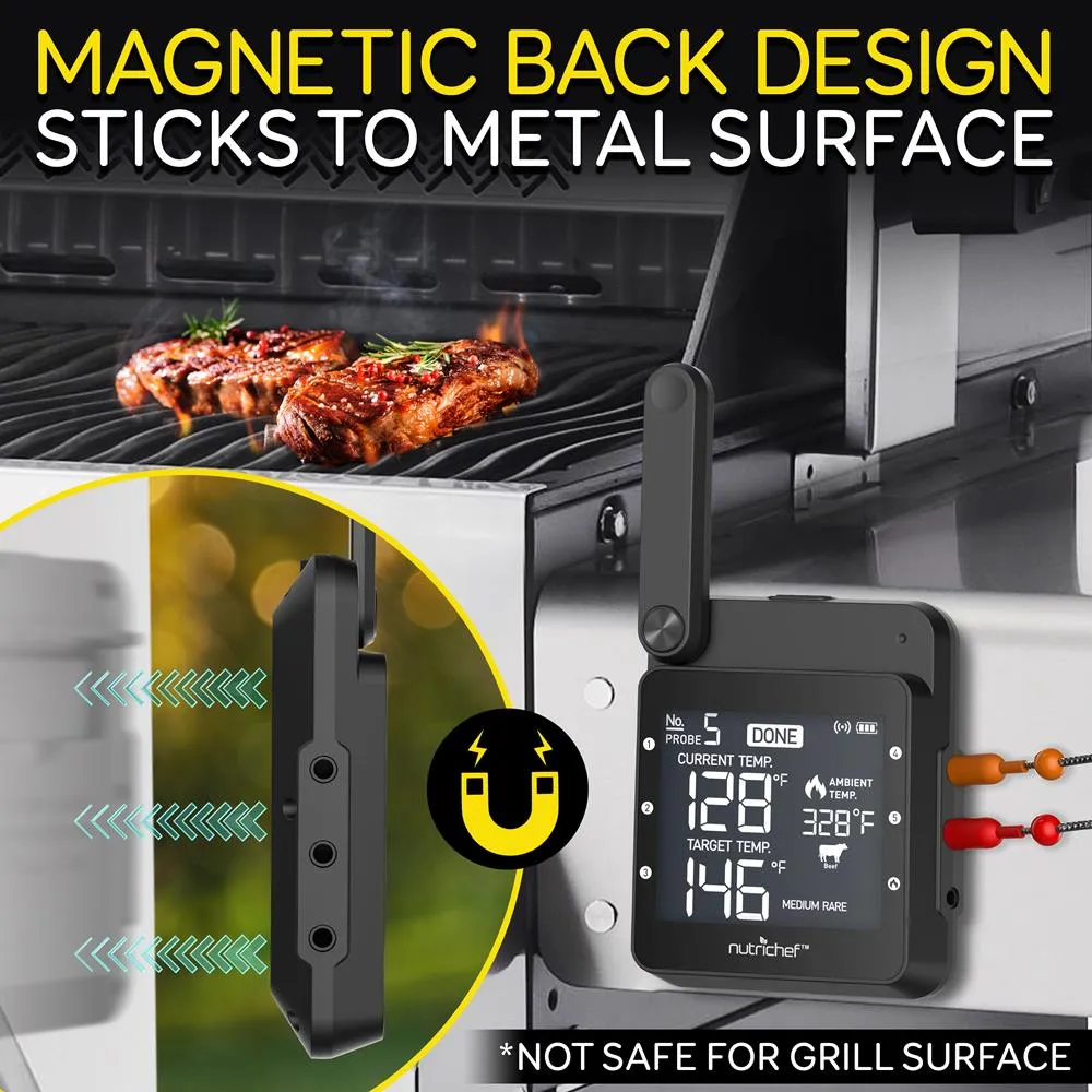 Nutrichef thermomètre barbecue WiFi 2 sondes inox