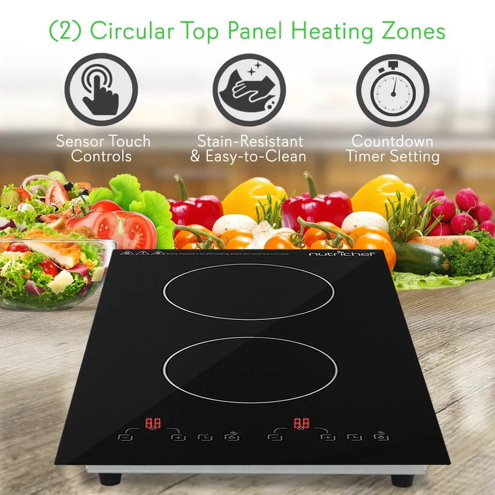 Nutrichef Double plaque à induction 1800 W 2 foyers