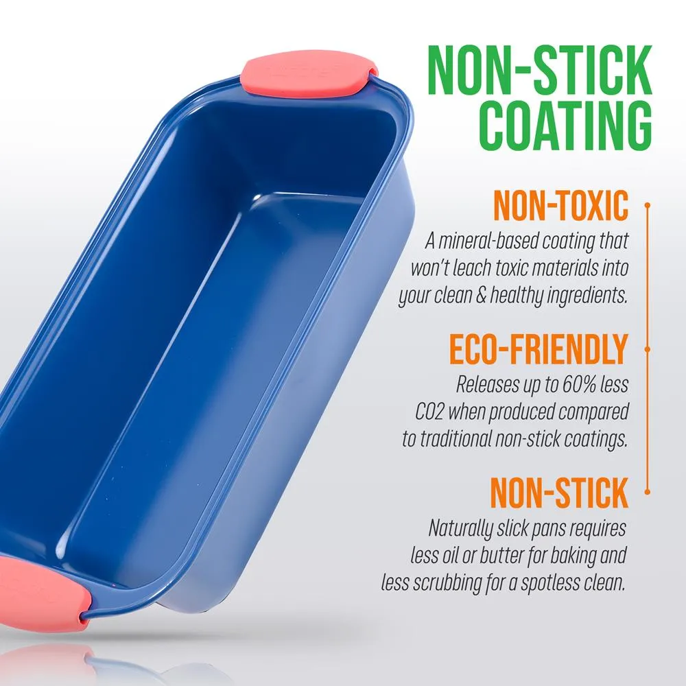 Nutrichef moule à cake antiadhésif bleu silicone