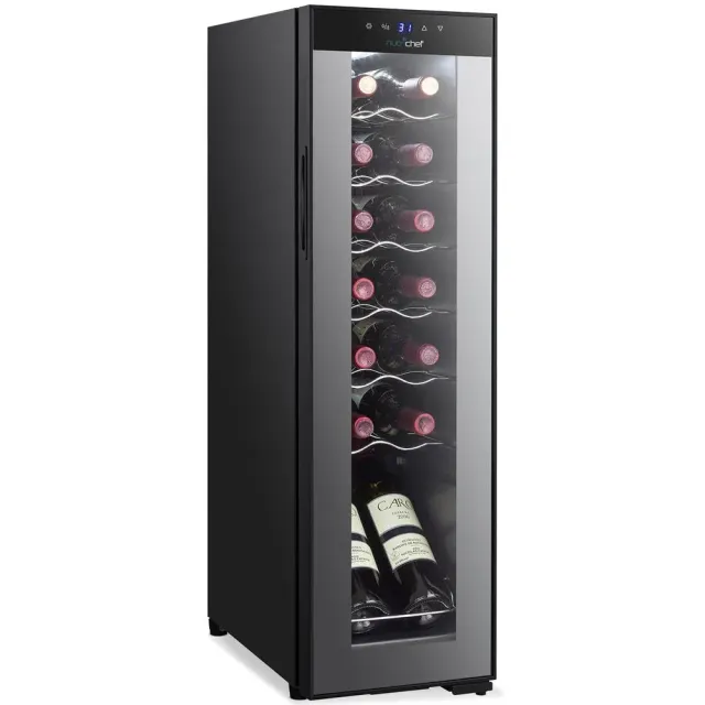 Nutrichef cave à vin réfrigérée 14 bouteilles 40 L noire