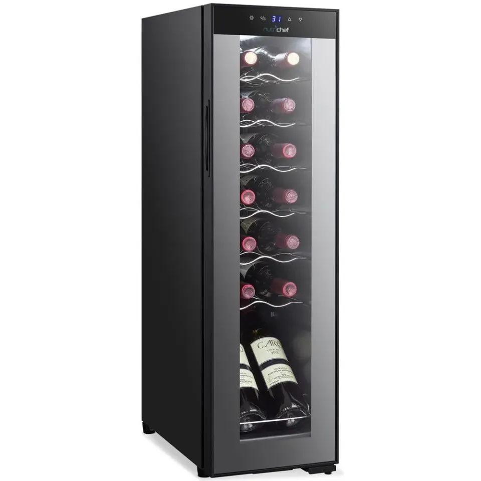 Nutrichef cave à vin réfrigérée 14 bouteilles 40 L noire