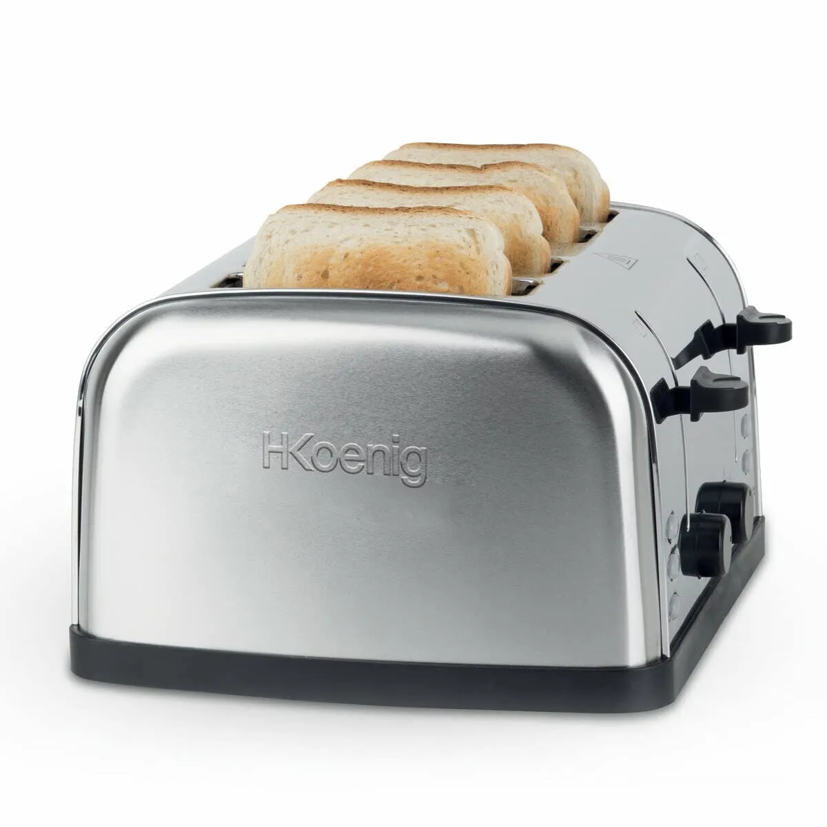 H.Koenig TOAS14 grille-pain 4 tranches inox vintage
