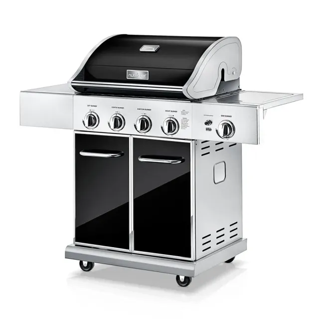 Nutrichef barbecue gaz 5 brûleurs inox 52000 BTU